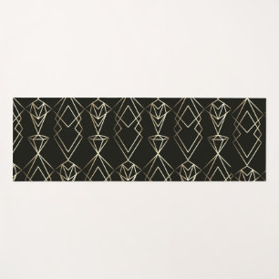 Classy Retro Design in Black and Gold  Yoga Mat