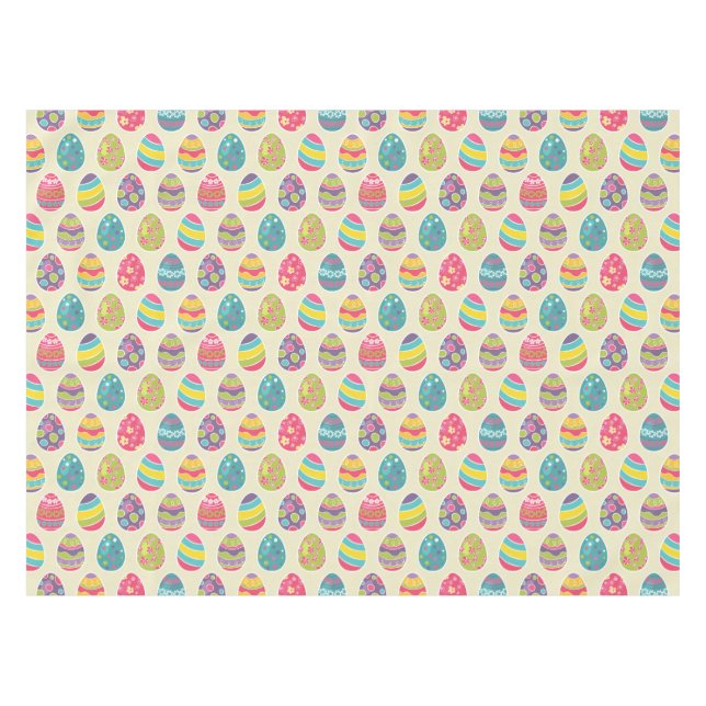 Classy Retro Easter Eggs Happy Easter Day Tablecloth (Front (Horizontal))