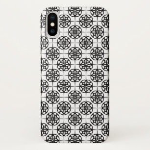 Classy Retro Vibe Geometric Pattern iPhone X Case