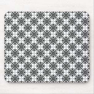 Classy Retro Vibe Geometric Pattern Mouse Pad