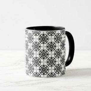 Classy Retro Vibe Geometric Pattern Mug