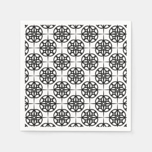 Classy Retro Vibe Geometric Pattern Napkin