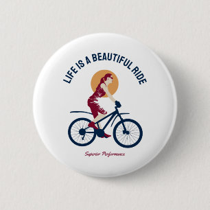 Classy Rider - Life is a Beautiful Ride 6 Cm Round Badge