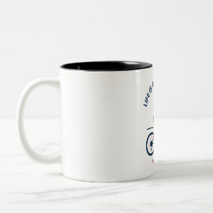 Classy Rider - Life is a Beautiful Ride Two-Tone Coffee Mug