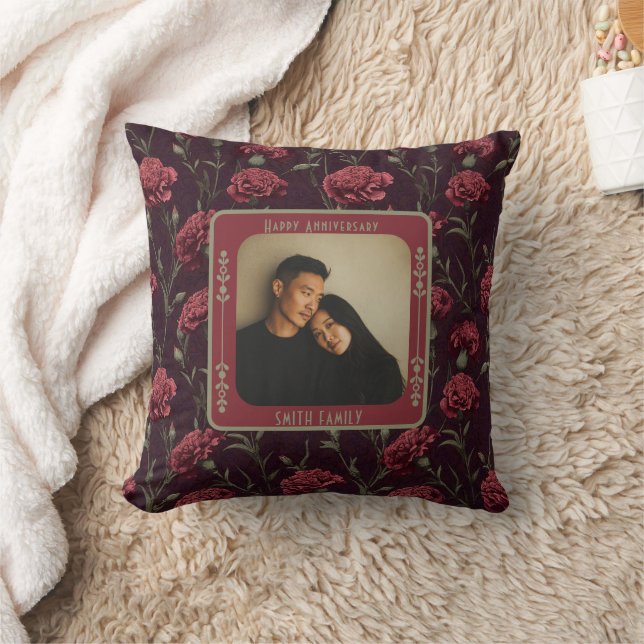 Classy Romantic Golden Anniversary  Throw Pillow  (Blanket)