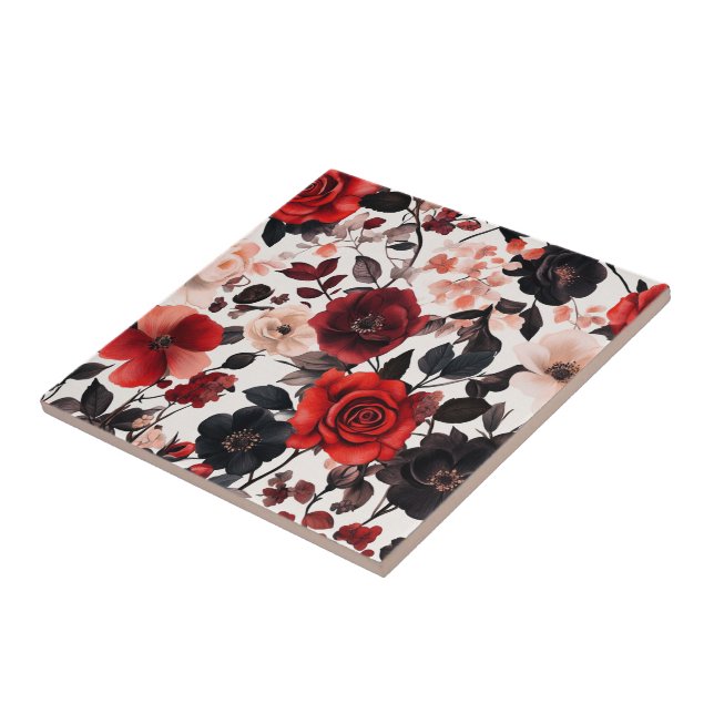 Classy  Rose Ceramic Tiles  For Stylish Flooring (Side)