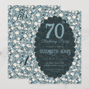 Classy Rose Floral Garden Birthday Party Invitation