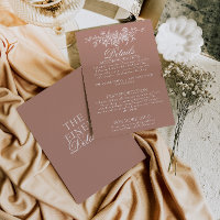 Classy Rosewood Garden Floral Boho Wedding Details