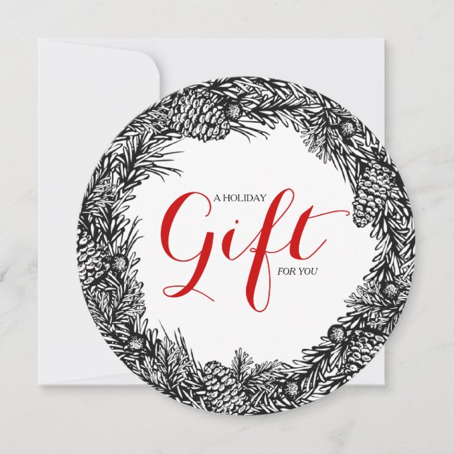Classy Round Holiday Gift Certificates (Front)