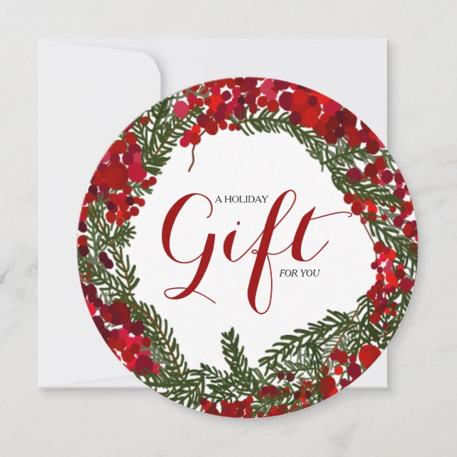 Classy Round Holiday Gift Certificates (Front)
