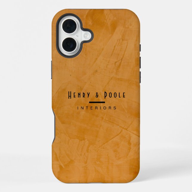 Classy Rustic Dante Orange Interior Designer iPhone Case (Back)