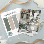 Classy Sage Green  Wedding colours PaletPaper Shee<br><div class="desc">Classy Sage Green  Wedding colours Palette Card 2024</div>