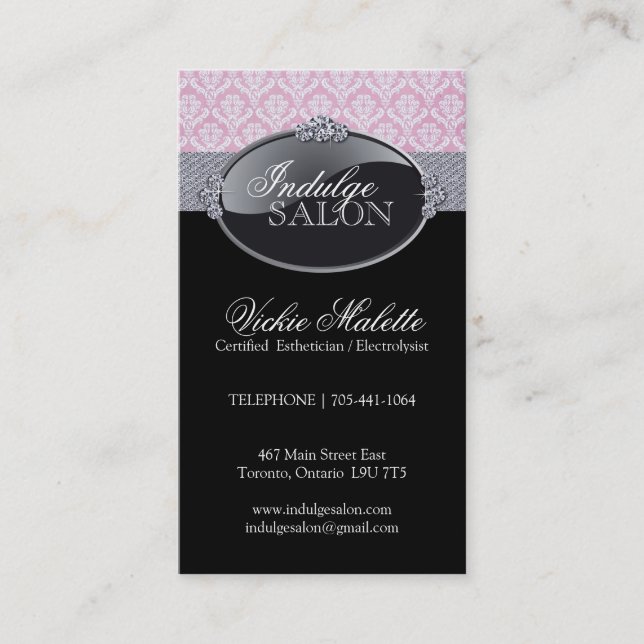 Classy Salon and Spa Business Cards (Front)