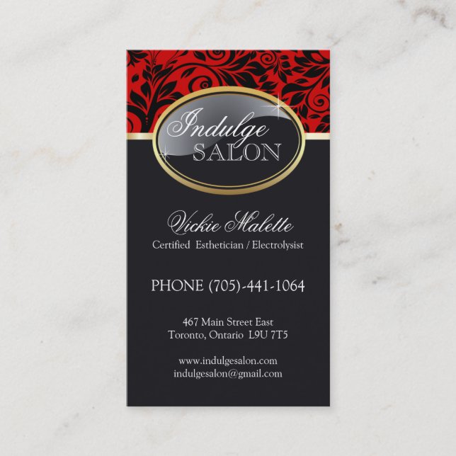 Classy Salon and Spa Business Cards (Front)