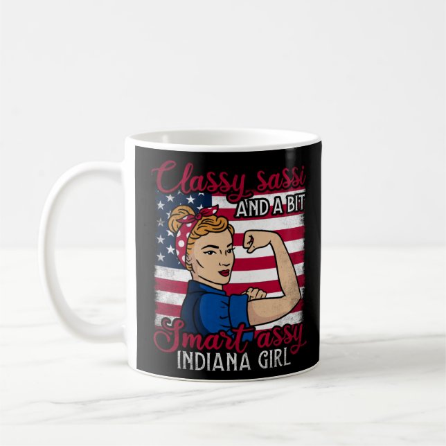 Classy Sassi And A Bit Smart Assi Indiana Girl  Coffee Mug (Left)
