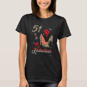Classy Sassy 51 Fabulous High Heel Leopard 51st Bi T-Shirt