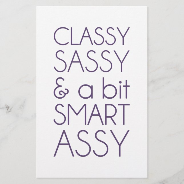 Classy Sassy and a Bit Smart Assy (Front)