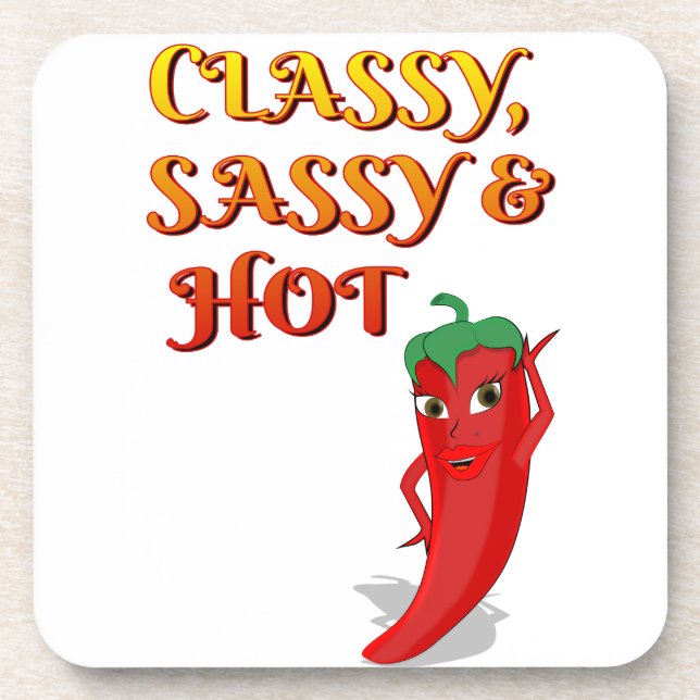 Classy Sassy And Hot Pepper Diva Coaster (Front)