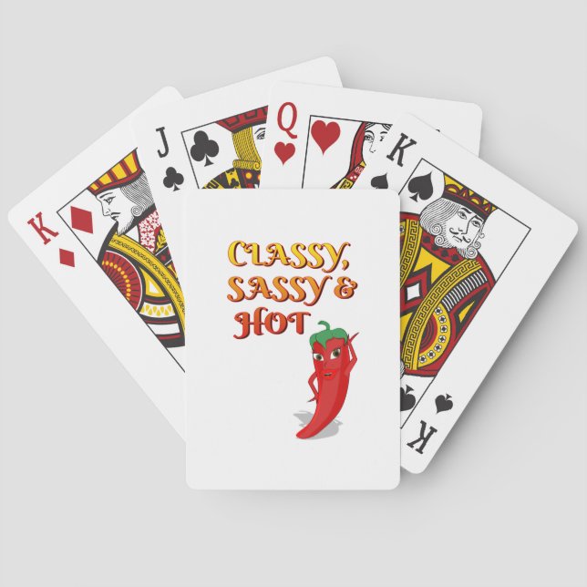Classy Sassy And Hot Pepper Diva Playing Cards (Back)