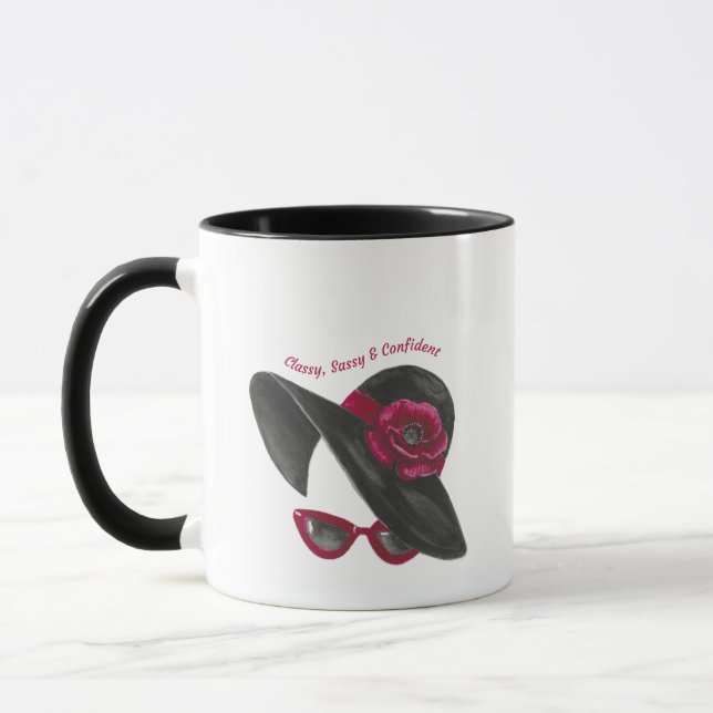 Classy, Sassy, Confident Lady Silouhette Mug (Left)
