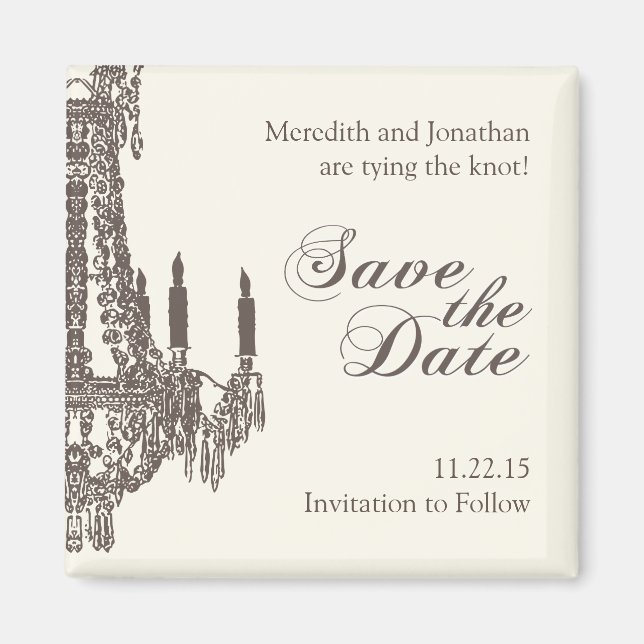 Classy Save the Date Magnet (Front)