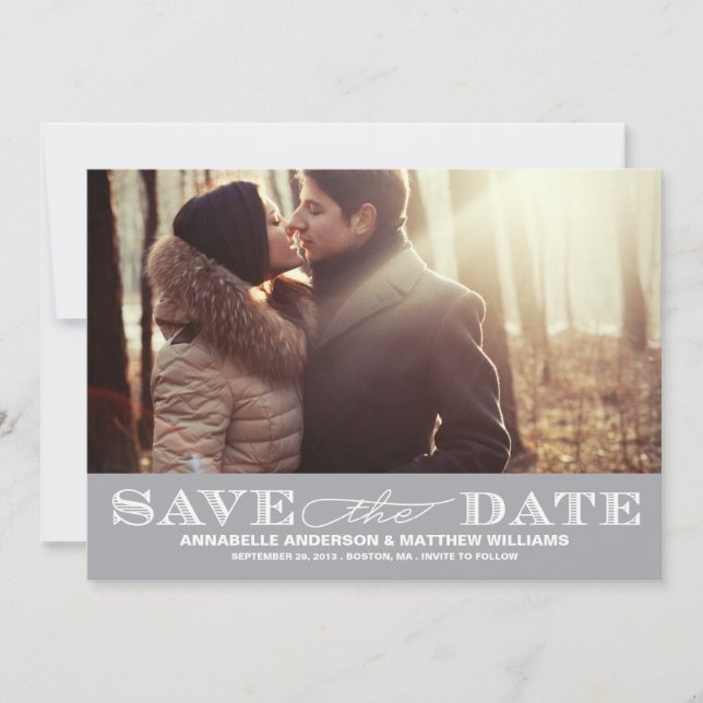 Classy Save the Date PostCard (Front)