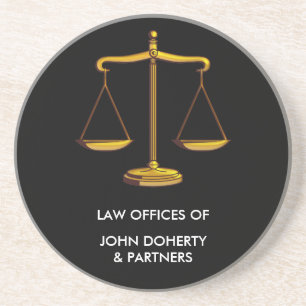 Classy Scales of Justice Coaster