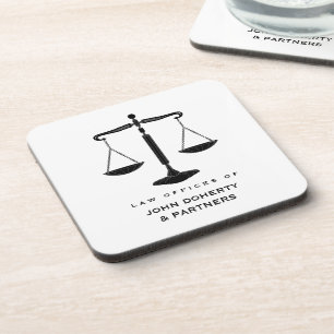 Classy Scales of Justice   Law Gifts Coaster