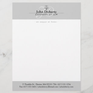 Classy Scales of Justice   Professional Letterhead Template