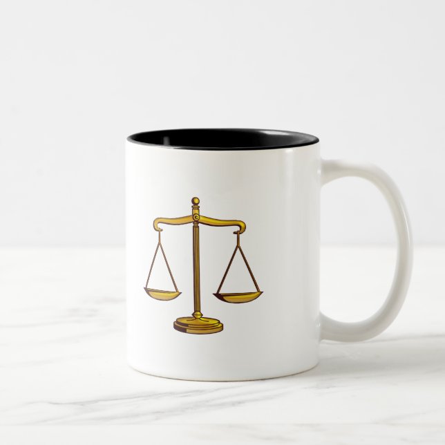 Classy Scales of Justice Two-Tone Coffee Mug (Right)