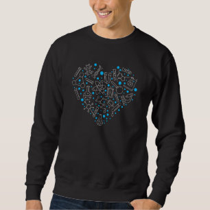 Classy Science merch Heart Love Scientist teacher Sweatshirt