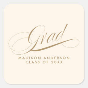 Classy Script Grad Party Envelope Seal