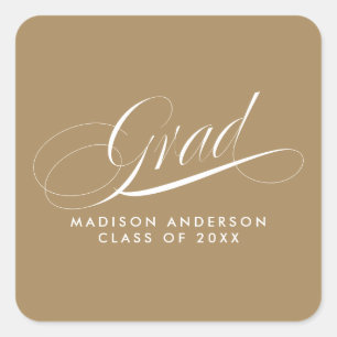 Classy Script Grad Party Envelope Seal