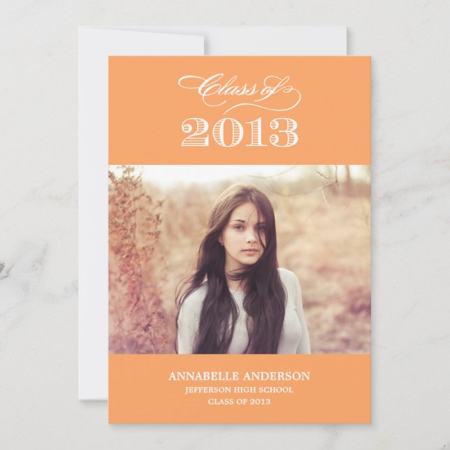 Classy Script Graduation Invitation (Front)