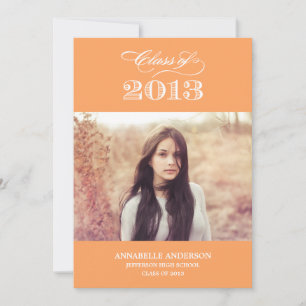 Classy Script Graduation Invitation