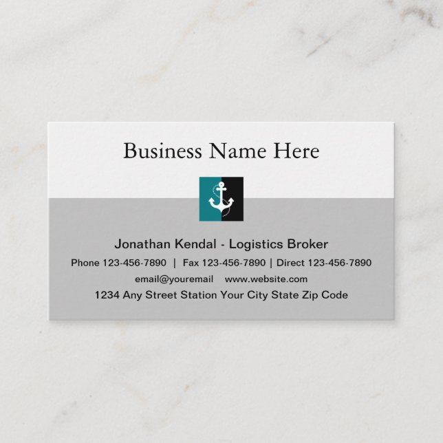 Classy Sea Freight Business Card (Front)