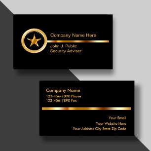Classy Security Business Cards