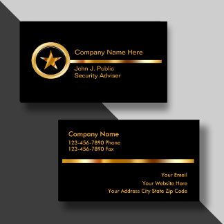 Classy Security Business Cards
