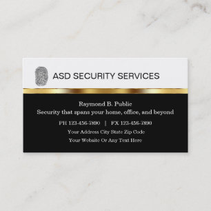 Classy Security Business Cards