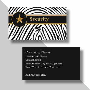 Classy Security Fingerprint Theme Business Cards