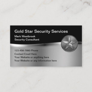 Classy Security Services Star Business Card