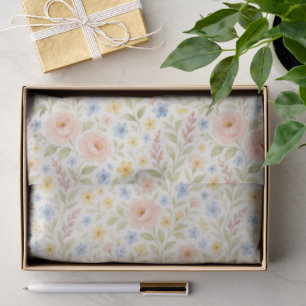 Classy Shabby Chic French Floral Art Pattern Tissue Paper