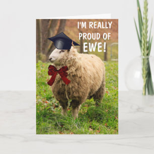 Classy Sheep Graduation Card