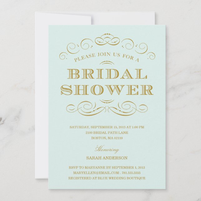 CLASSY SHOWER | BRIDAL SHOWER INVITATION (Front)