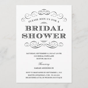 CLASSY SHOWER   BRIDAL SHOWER INVITATION