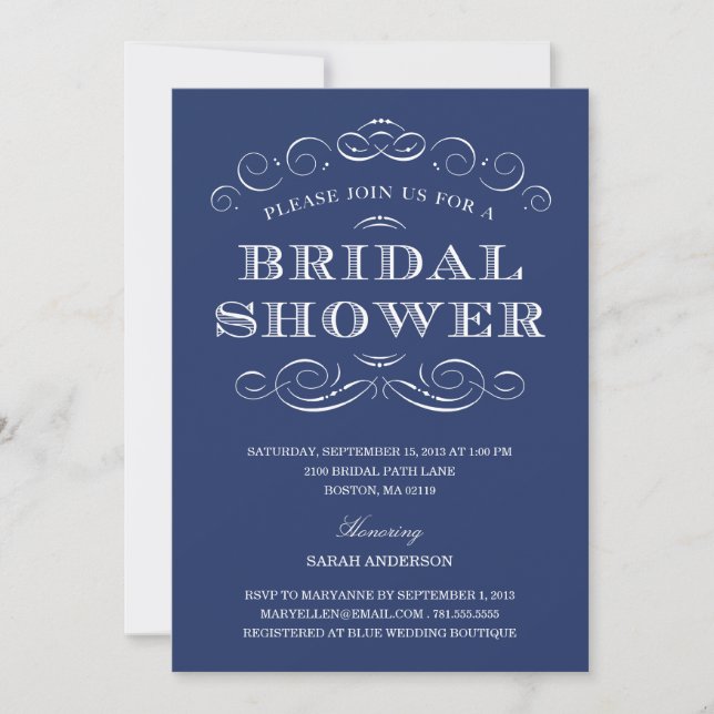 CLASSY SHOWER | BRIDAL SHOWER INVITATION (Front)