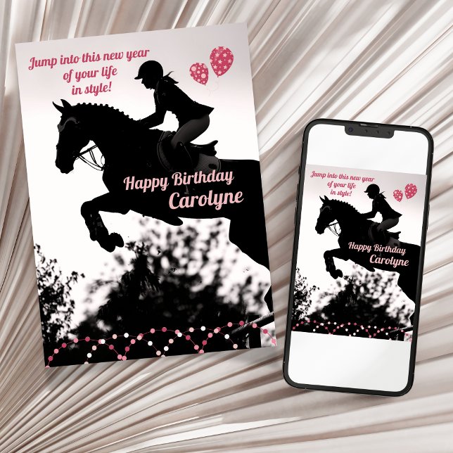 Classy Showjumping Birthday Card for Girls (Classy Showjumping Birthday Card for Girls)