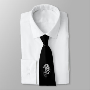 CLASSY SILVER HORSE TIE