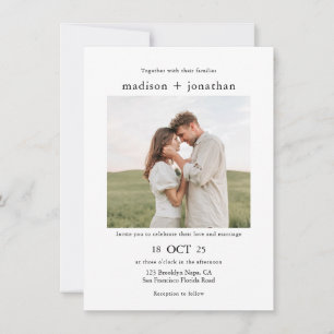 Classy Simple 2 Photo Wedding Invitation