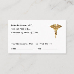Classy Simple Doctor Office Appointment Cards